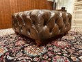 English Chesterfield Hocker Slipperbox