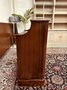 Antique English Chesterfield mahogany bar with bar stools