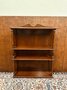 Antique English Chesterfield mahogany bar with bar stools