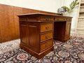 Klassiek Engels Chesterfield Bureau met groen leer