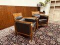 Klassieke Art Deco Fauteuil Zwart Laag