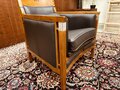 Classic Art Deco Armchair Black Low