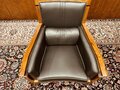 Klassieke Art Deco Fauteuil Zwart Hoog