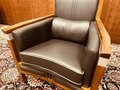 Klassieke Art Deco Fauteuil Zwart Hoog