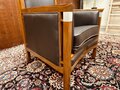 Klassieke Art Deco Fauteuil Zwart Hoog