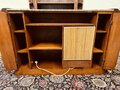 Classic Italian burlwood bar with bar stools