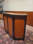 English Chesterfield mahogany bar fully upholstered in leather