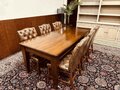 Set Klassieke Engelse Chesterfield Eettafelstoelen