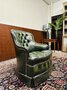 Engelse Chesterfield clubfauteuil donkergroen